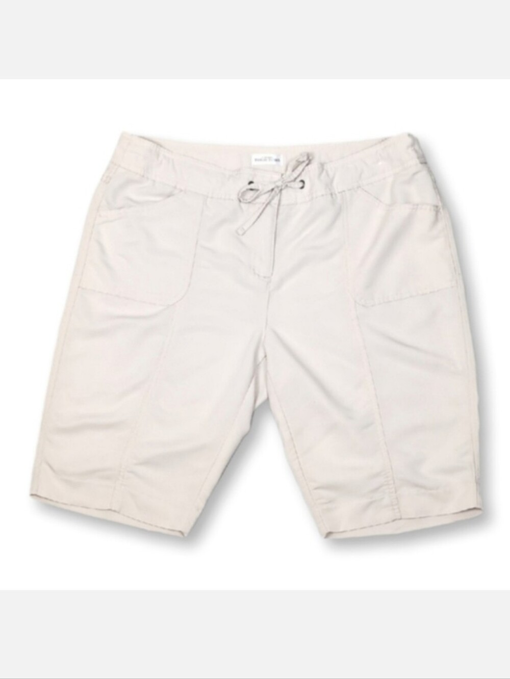 Northern Reflections Bermuda Shorts Lightweight Beige Womens Plus Size 18